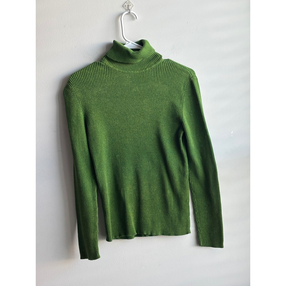 Reference Point Green Turtleneck Sweater Women Size M